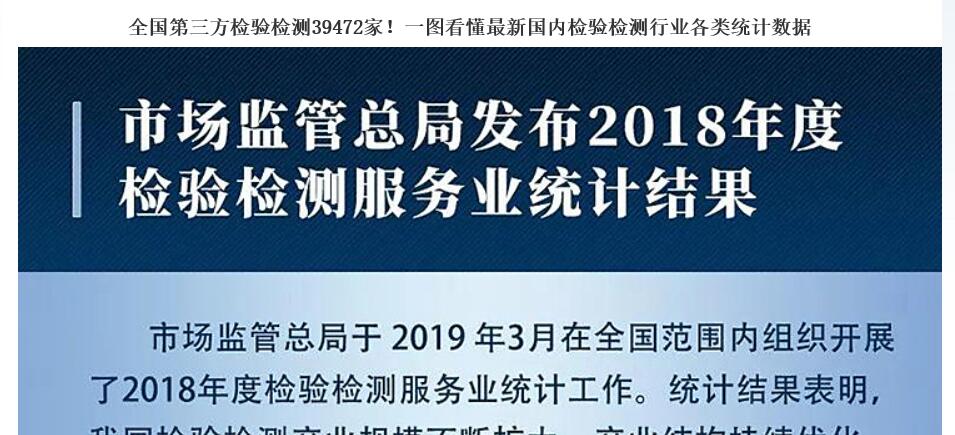 第三方檢驗(yàn)檢測(cè)39472家！一圖看懂新國內(nèi)檢驗(yàn)檢測(cè)行業(yè)各類統(tǒng)計(jì)數(shù)據(jù)